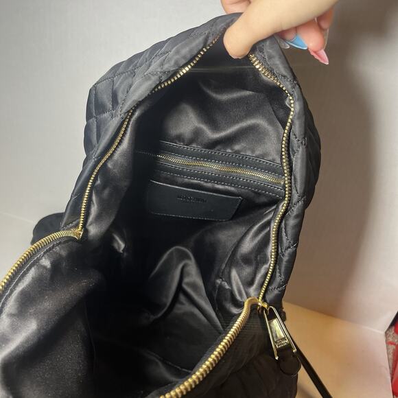 Moschino Black Quilted Nylon Backpack Gold MOSCHINO Logo Letters main image 7
